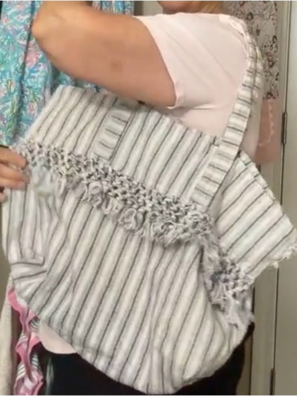 Aerie Canvas Boho Tote Bag